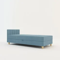 Tapczan niebieski z pojemnikiem JAŚ 90x200 cm