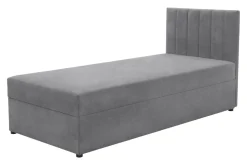 Tapczan szary z pojemnikiem TONY 90x200 cm