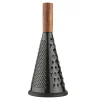 Tarka kuchenna stożkowa z drewnianą rączką czarna 12x27,5 cm