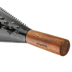 Tarka kuchenna stożkowa z drewnianą rączką czarna 12x27,5 cm