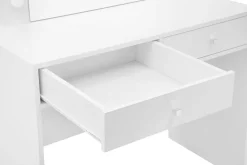 Toaletka z lustrem i oświetleniem biała