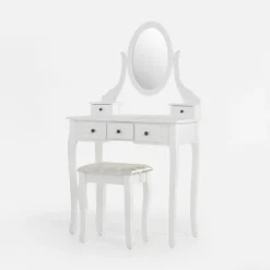 Toaletka z lustrem i taboretem FENDIS