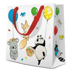 Torba prezentowa ANIMALS PARTY SQUARE 17x17 cm