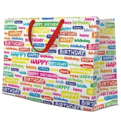 Torba prezentowa BIRTHDAY WISHES HORIZONTAL 33,5x26,5 cm