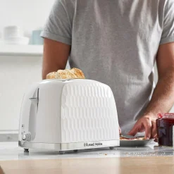 Toster na 2 kromki HONEYCOMB biały
