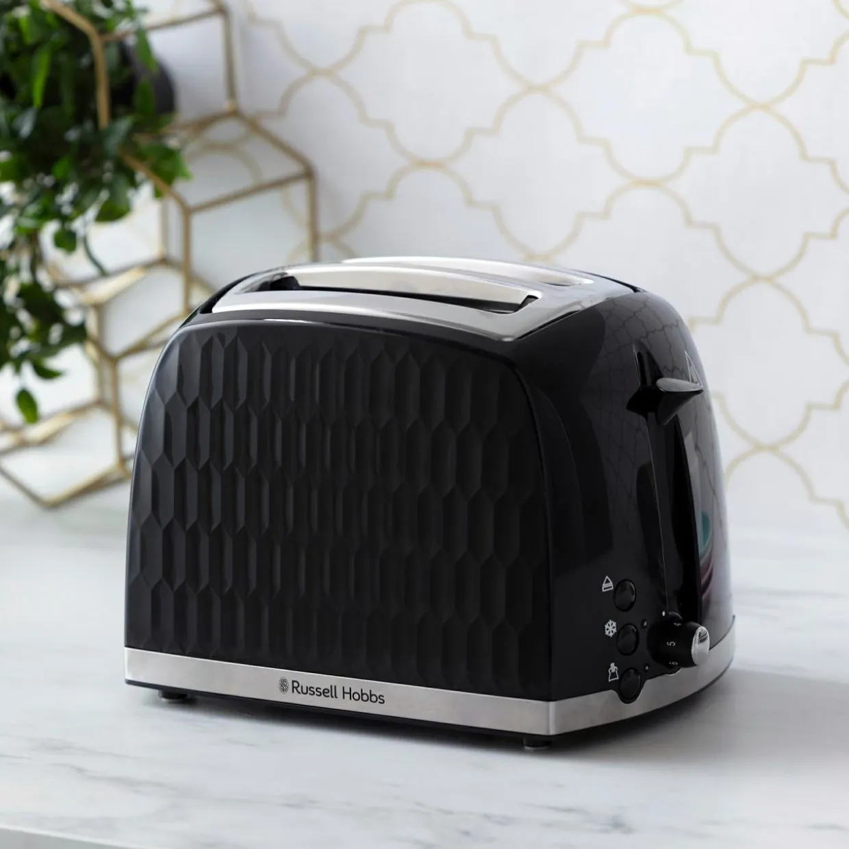 Toster na 2 kromki HONEYCOMB czarny