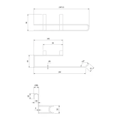 Uchwyt na ręczniki podwieszany czarny