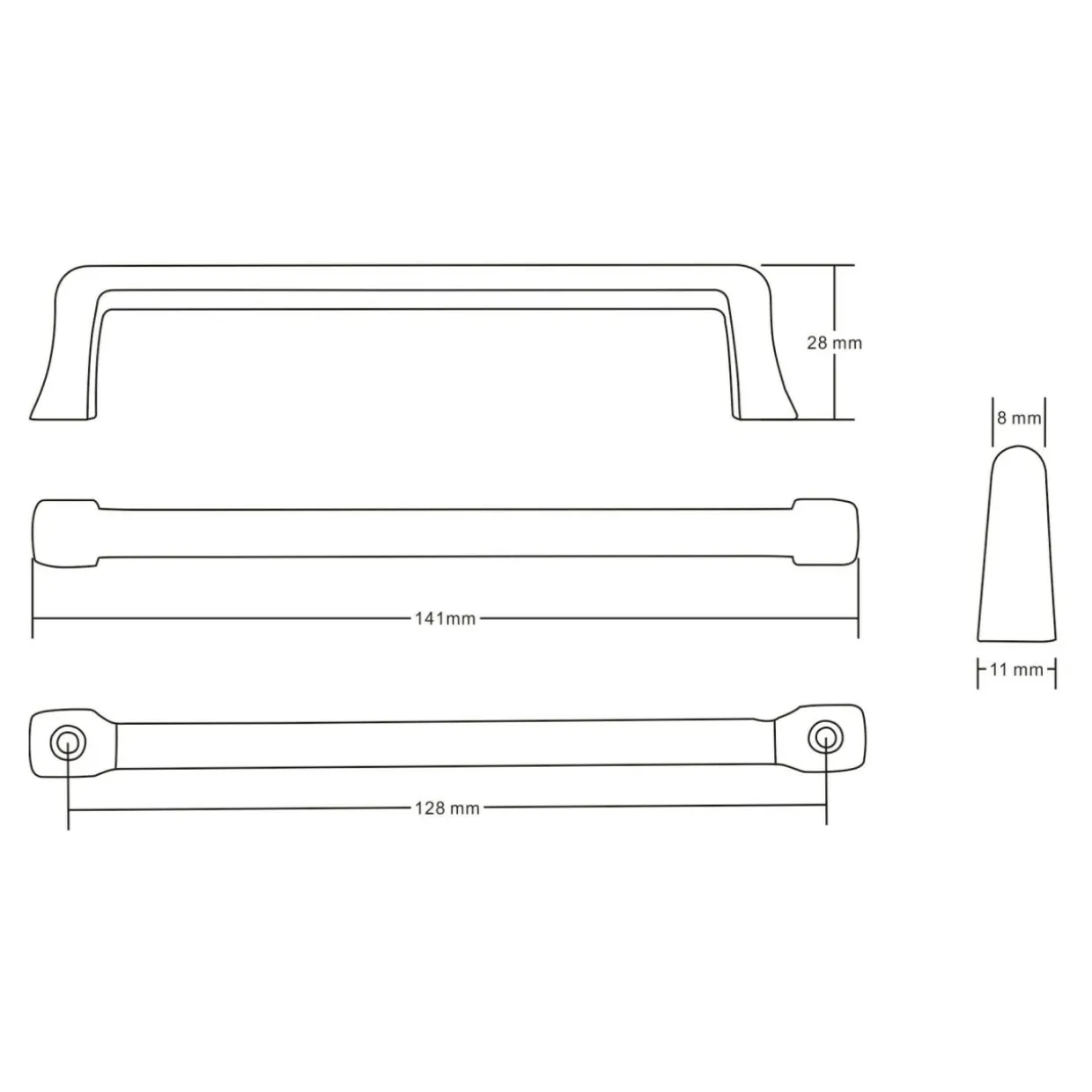 Uchwyt PORTO GAVI 14,1 cm złoty