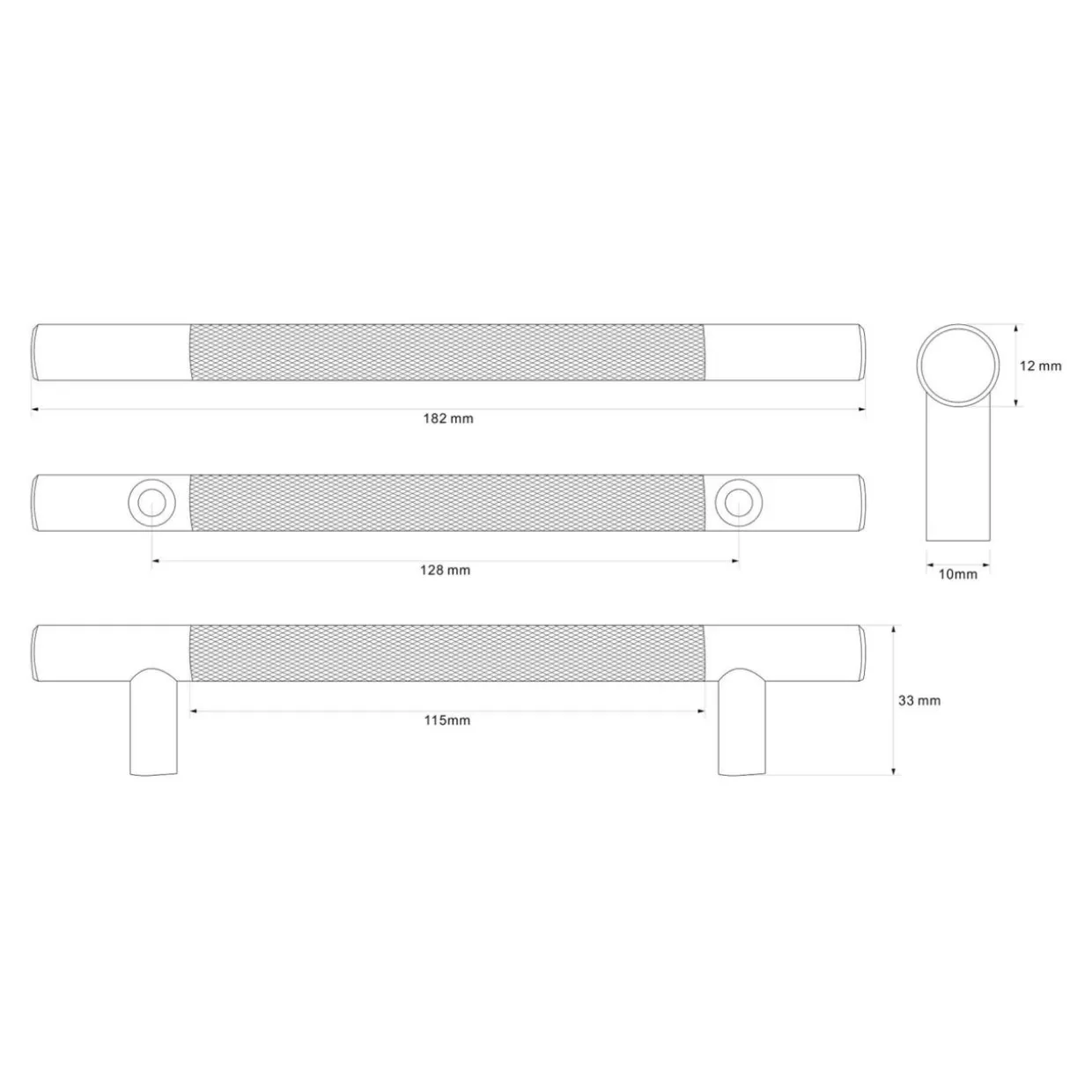 Uchwyt PORTO RYF 18,2 cm czarny