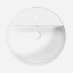 Umywalka ceramiczna nablatowa biała ROUND 42 cm