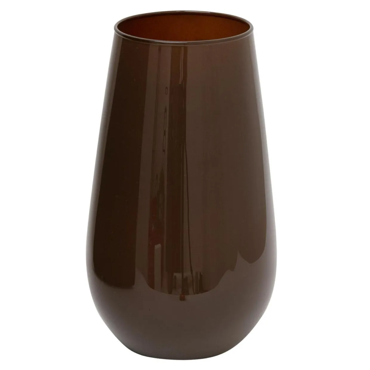 Wazon szklany brązowy 23 cm