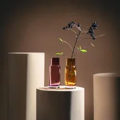 Wazon szklany BURSZTYN 7x19 cm