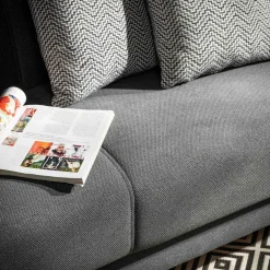 Wersalka szara z poduszkami ELIS