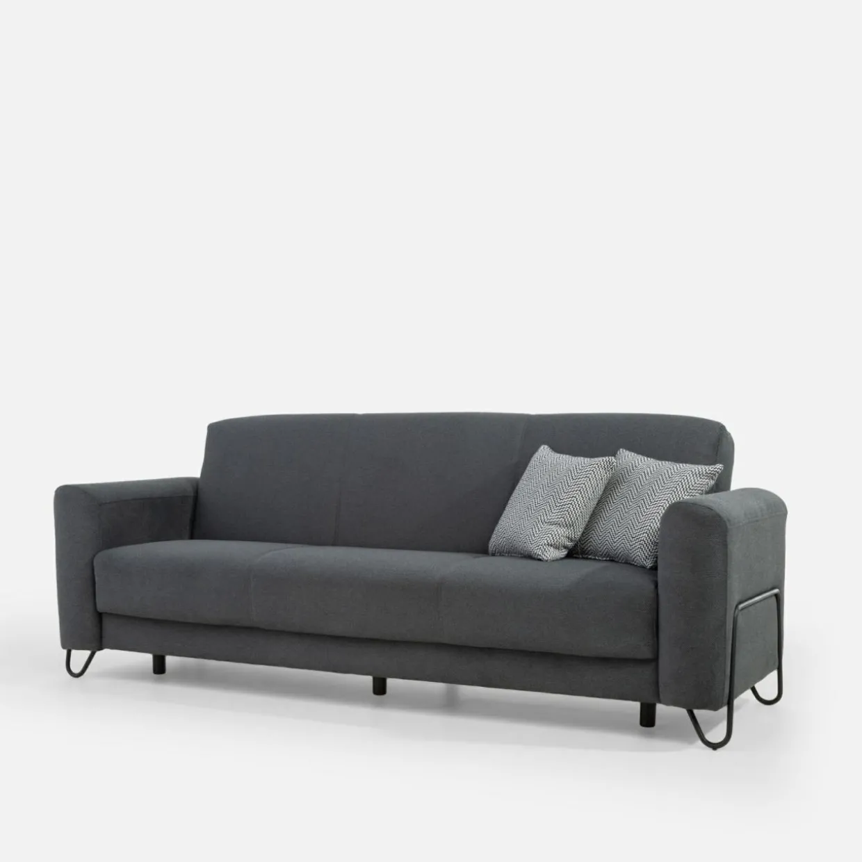 Wersalka szara z poduszkami ELIS