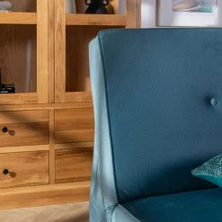 Wersalka welurowa niebieska LOME NEW