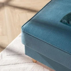 Wersalka welurowa niebieska LOME NEW