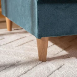 Wersalka welurowa niebieska LOME NEW