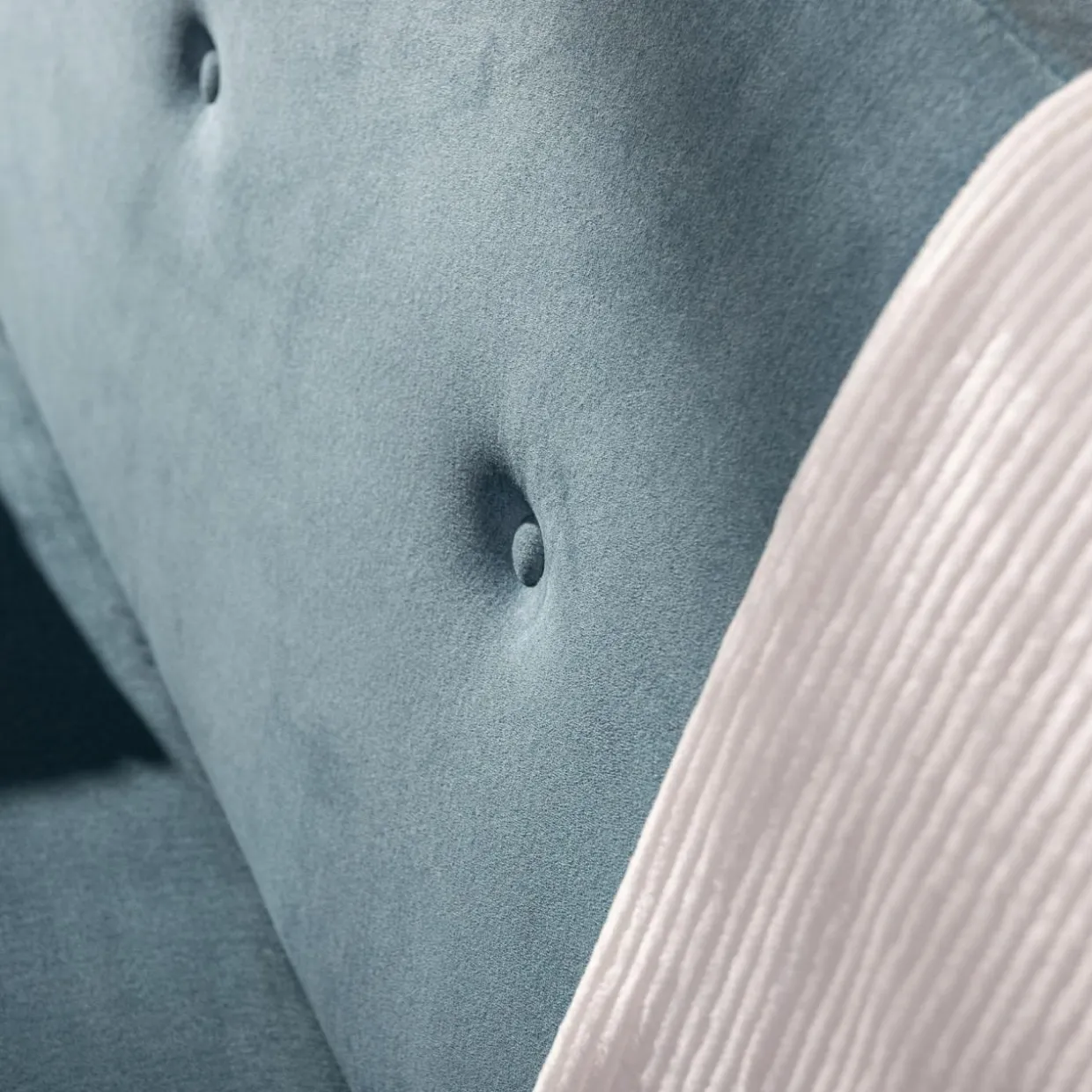 Wersalka welurowa niebieska LOME NEW