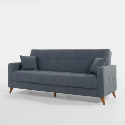 Wersalka z 2 poduszkami granatowa LATIKA