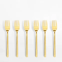 Widelczyki do ciasta COMO GOLD, 6 sztuk