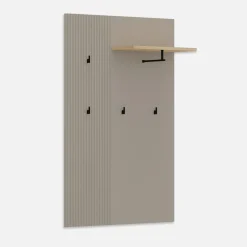 Wieszak DOMINICA z ryflowaniem i półką