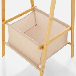 Wieszak drewniany z koszem PAG