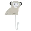 Wieszak dziecięcy MAŁPKA szara 6x17,5 cm