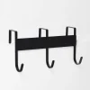 Wieszak na drzwi czarny 18x7,5x10 cm