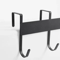 Wieszak na drzwi czarny 18x7,5x10 cm