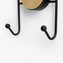 Wieszak na ręczniki bambusowo-czarny