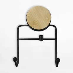 Wieszak na ręczniki bambusowo-czarny