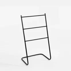 Wieszak na ręczniki czarny 46x35x82 cm