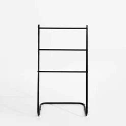 Wieszak na ręczniki czarny 46x35x82 cm