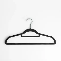 Wieszak welurowy grafitowy VELVET, komplet 5 szt.