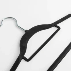 Wieszak welurowy grafitowy VELVET, komplet 5 szt.