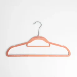 Wieszak welurowy różowy VELVET, komplet 5 szt.