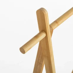 Wieszak z półką bambusowy 146 cm