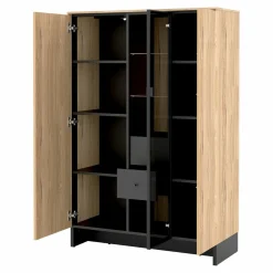 Witryna do salonu z przeszklonym frontem NOMAD