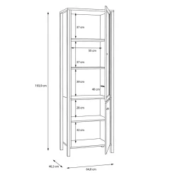 Witryna industrialna wąska HIGH ROCK