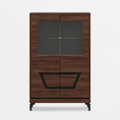 Witryna niska z czarnym dekorem VERO