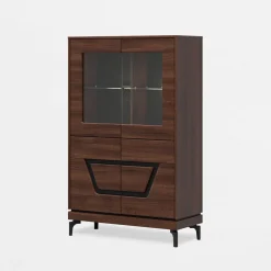 Witryna niska z czarnym dekorem VERO