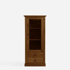 Witryna niska z litego drewna z szufladami STELLA dąb rustykalny