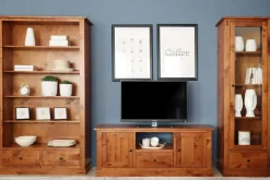 Witryna niska z litego drewna PAOLA brzoza koniakowa