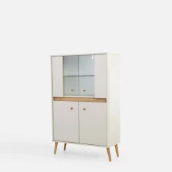 Witryna niska z oświetleniem LORENA 149 cm kaszmir