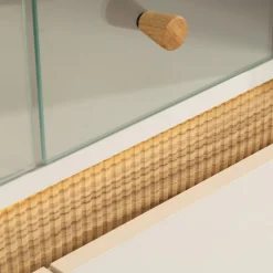 Witryna niska z oświetleniem LORENA 149 cm kaszmir