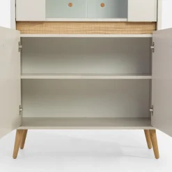 Witryna niska z oświetleniem LORENA 149 cm kaszmir