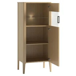 Witryna niska z ryflowaniem i oświetleniem NAVARRA prawa