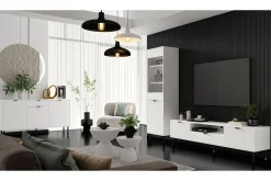 Witryna ryflowana biała WAVE