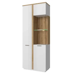 Witryna wysoka ryflowana MATEO 210 cm