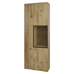 Witryna z drewnianym frontem FLORA wysoka